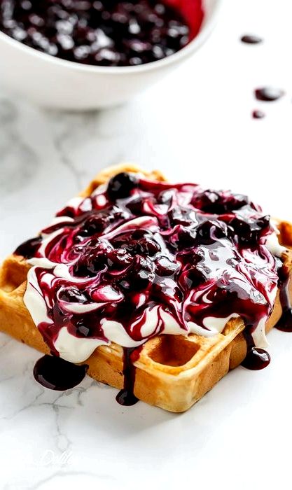 Recipe for blueberry cheesecake waffles