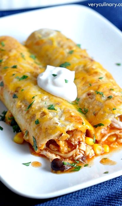 Recipe for chicken enchiladas using corn tortillas