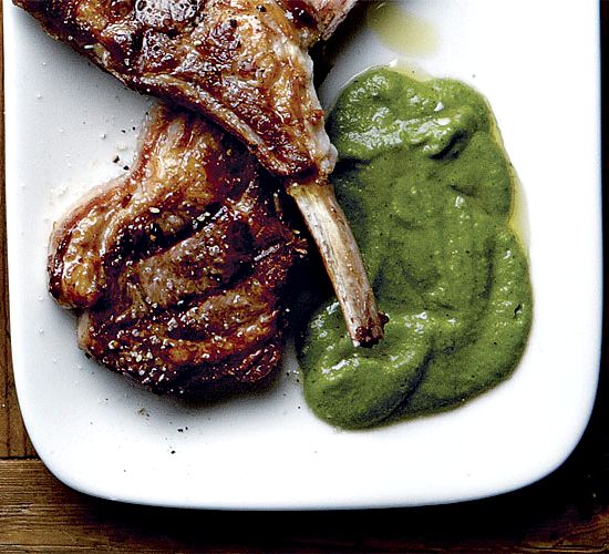 Recipe for lamb chops with mint sauce