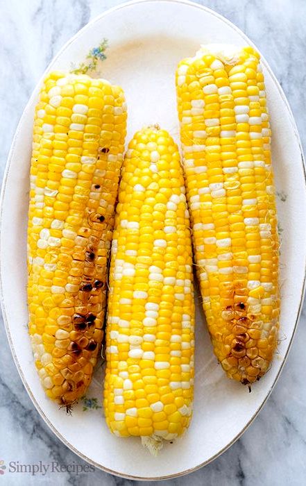 Recipe for shucked corn on the grill