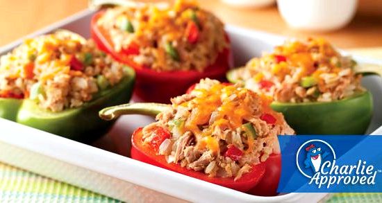 Recipe for stuffed green peppers with tuna