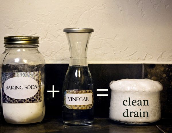 Recipe for unclogging drains with baking soda