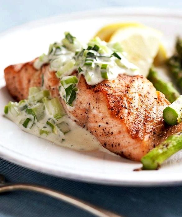 Recipe grilled salmon with mayonnaise