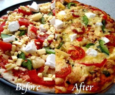 Recipe of veg pizza topping