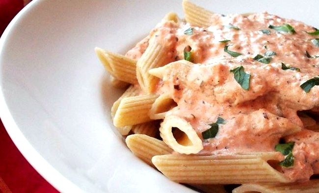 Recipe pasta with cream sauce