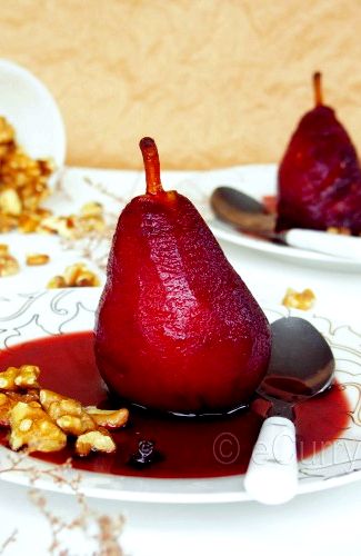 Recipe pears in red wine
