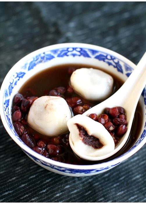 Red bean soup tang yuan recipe sesame