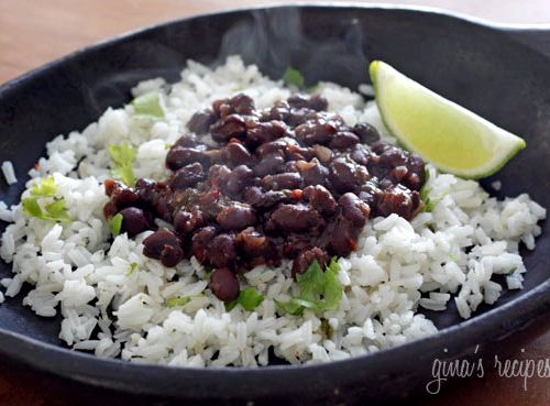 Rice black beans cuban recipe