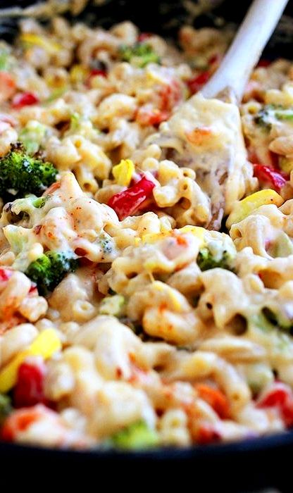 Roasted vegetable mac and cheese recipe