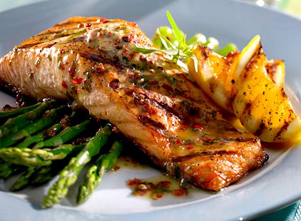 Salmon and asparagus recipe grilled