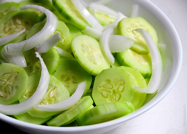 Sliced cucumber and onion salad recipe