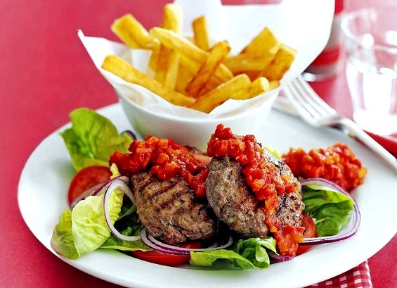 Slimming world burger and chips recipe