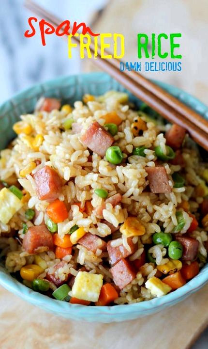 Spam and steamed rice recipe