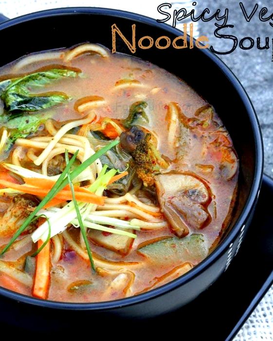 Spicy noodle soup recipe vegetarian