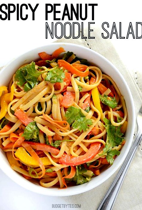 Spicy peanut noodle salad recipe