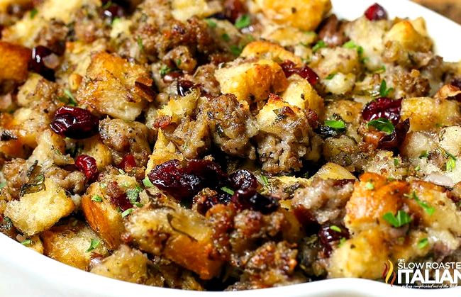 Stuffing recipe with sausage apple and cranberry