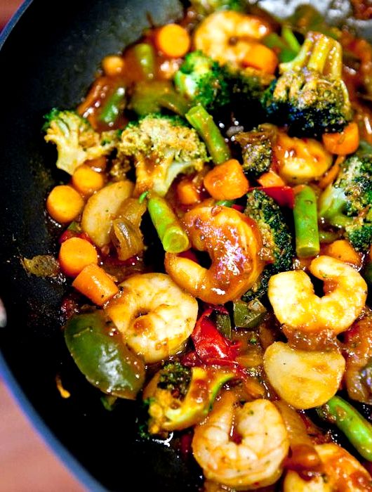 Szechuan shrimp stir fry recipe