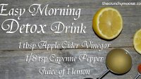 Apple cider vinegar and lemon juice detox recipe