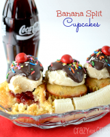Banana split cupcakes recipe from the bloggers