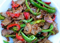 Beef green pepper stir-fry recipe