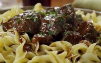 Beef tips noodles slow cooker recipe
