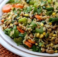 Black eyed peas and brown rice recipe