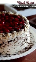 Black forest cake cheesecake recipe