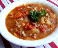 Cabbage beef rice soup recipe