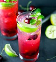 Cherry lime rickey recipe non-alcoholic mojito