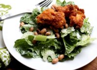 Chicken fried chicken recipe black-eyed pea salad
