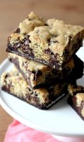 Chocolate chip cookie brownie bars recipe from scratch