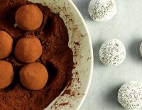 Chocolate truffles recipe with coconut milk