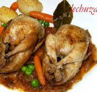 Codornices al horno rellenas recipe