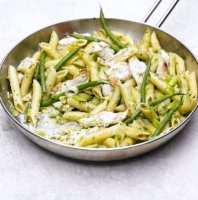 Creamy green pesto pasta recipe