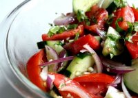 Cucumber red onion tomato salad recipe