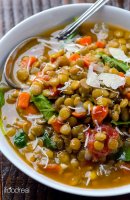 Easy lentil soup recipe with spinach