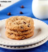 Eggless chocolate chip cookies recipe chewy sugar