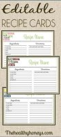 Free double sided recipe cards