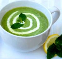 Fresh pea soup with mint recipe