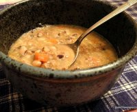 Ham and black-eyed peas soup recipe