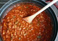 Homemade baked beans with bacon recipe