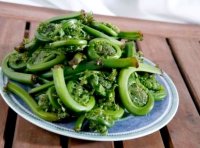 How do you serve fiddleheads recipe