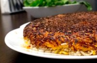 Iranian rice recipe with saffron rice