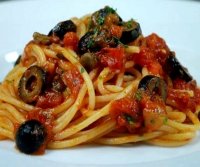 Italian spaghetti alla puttanesca recipe