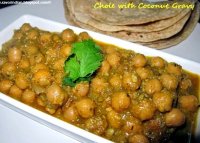 Kabuli chana recipe with coconut