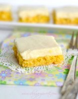 Lemon bar recipe made with cake mix