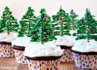 Marshmallow christmas tree cupcakes recipe
