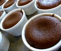 Molten chocolate cake recipe in ramekins