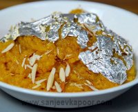 Moong dal badam halwa recipe