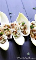 Peas mushrooms and endive recipe appetizer